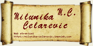 Milunika Čelarević vizit kartica